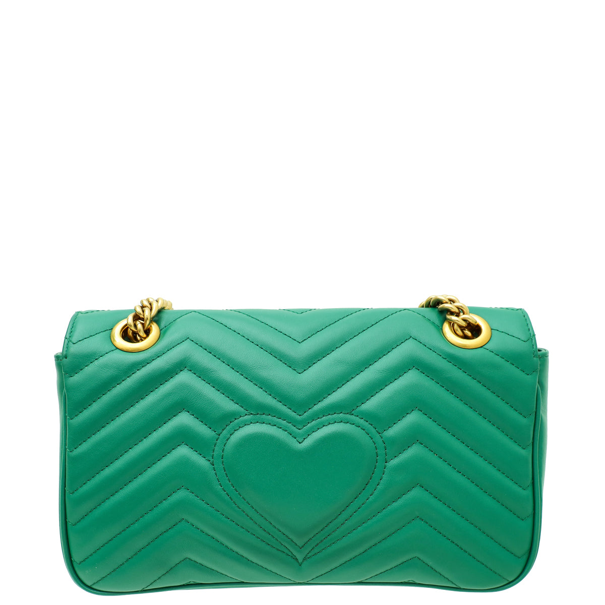 Gucci Green GG Marmont Matelasse Small Shoulder Bag THE CLOSET