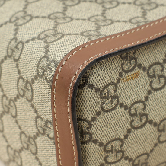 Gucci Ebony GG Supreme Padlock Small Tote Bag-Gucci-THE CLOSET