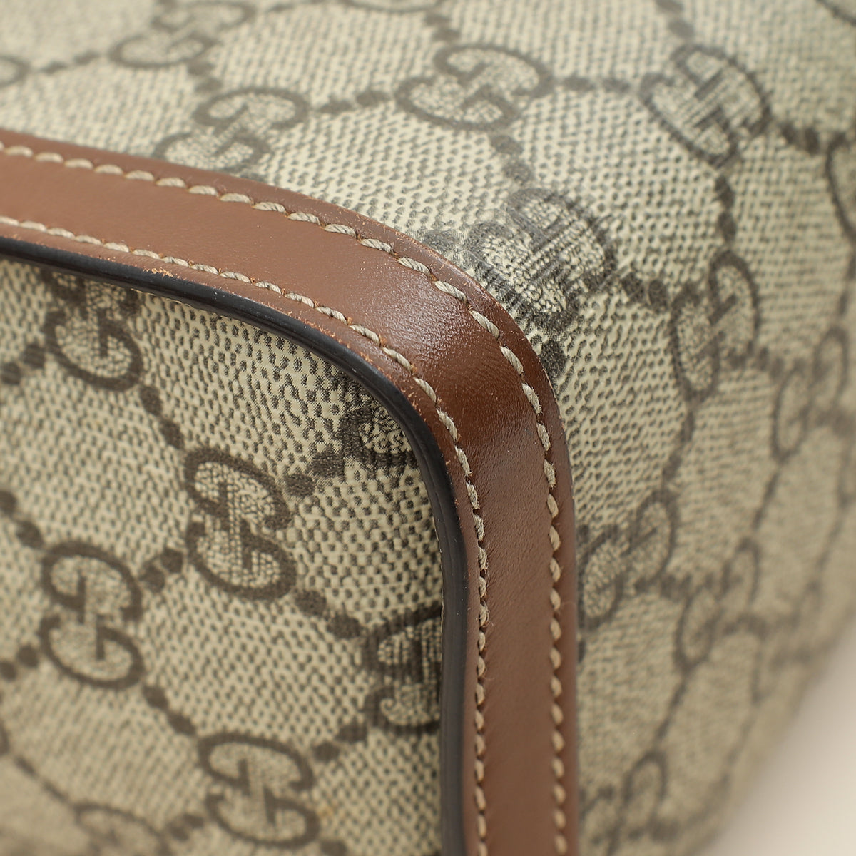 Gucci Ebony GG Supreme Padlock Small Tote Bag-Gucci-THE CLOSET