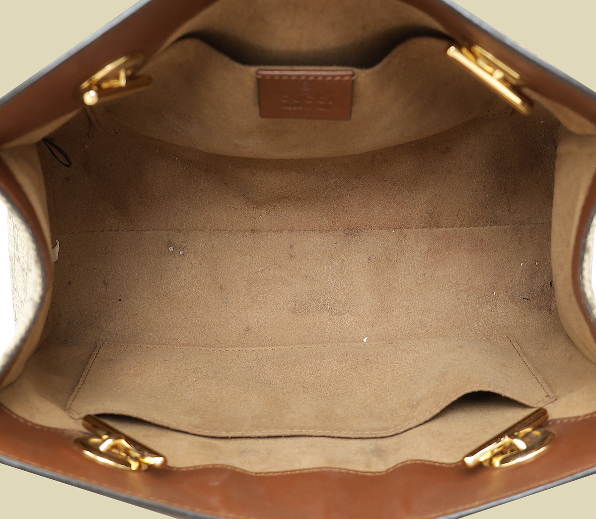 Gucci Ebony GG Supreme Padlock Small Tote Bag-Gucci-THE CLOSET