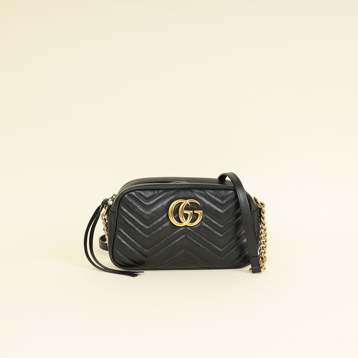 Gucci Black GG Marmont Camera Small Shoulder Bag