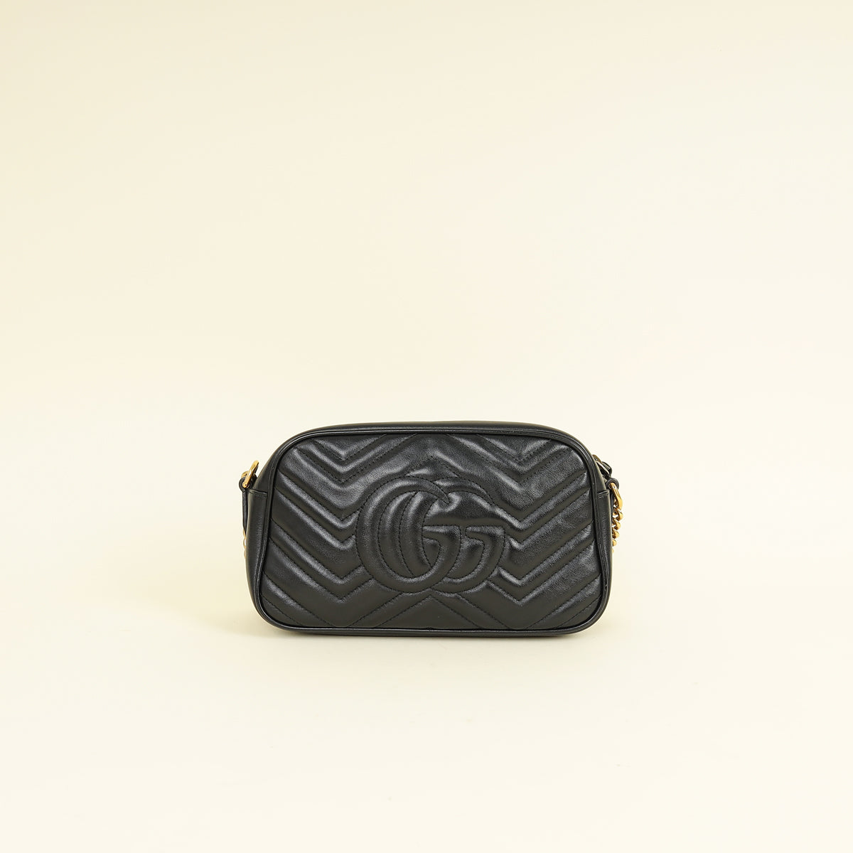 Gucci Black GG Marmont Camera Small Shoulder Bag