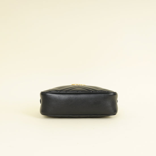 Gucci Black GG Marmont Camera Small Shoulder Bag