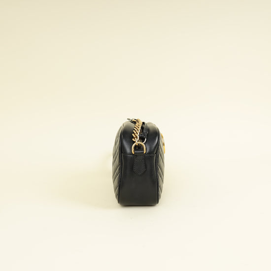 Gucci Black GG Marmont Camera Small Shoulder Bag