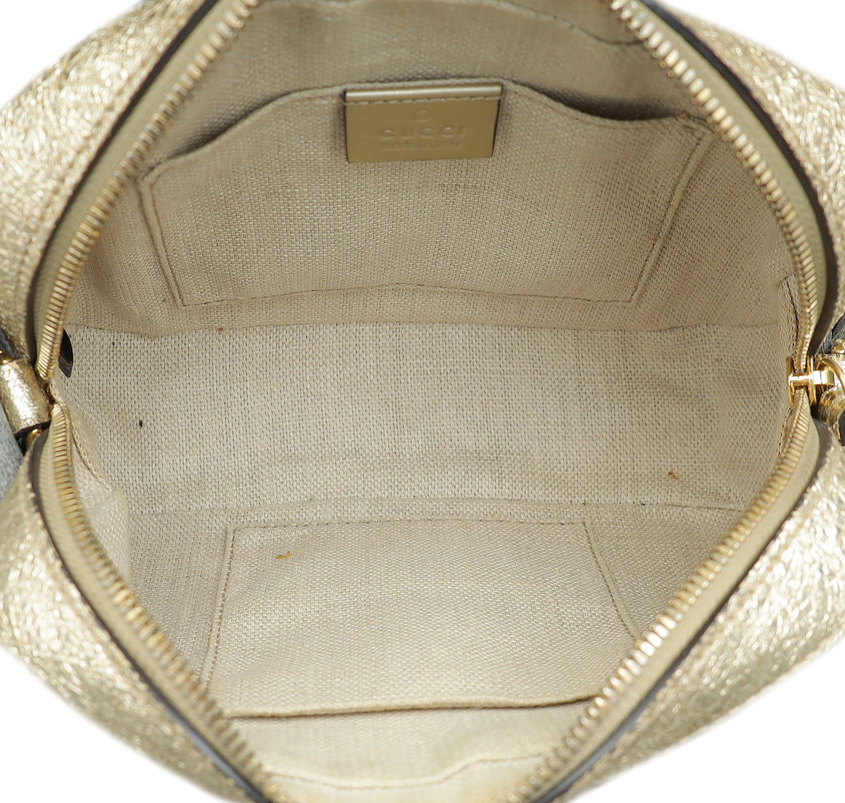 Gucci Gold Webby Bee Camera Shoulder Bag-Gucci-THE CLOSET
