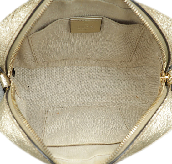 Gucci Gold Webby Bee Camera Shoulder Bag-Gucci-THE CLOSET