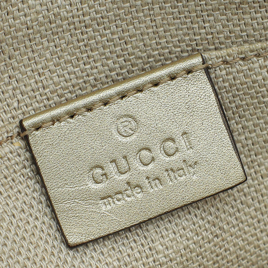 Gucci Gold Webby Bee Camera Shoulder Bag-Gucci-THE CLOSET