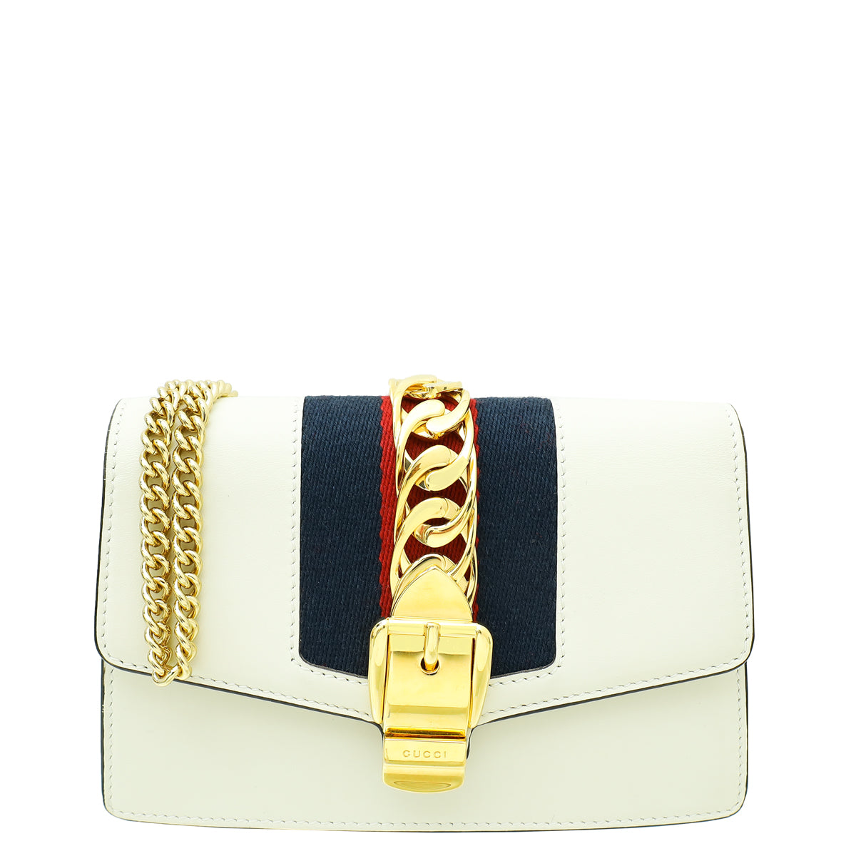 Gucci Off White Super Mini Sylvie Chain Bag-Gucci-THE CLOSET