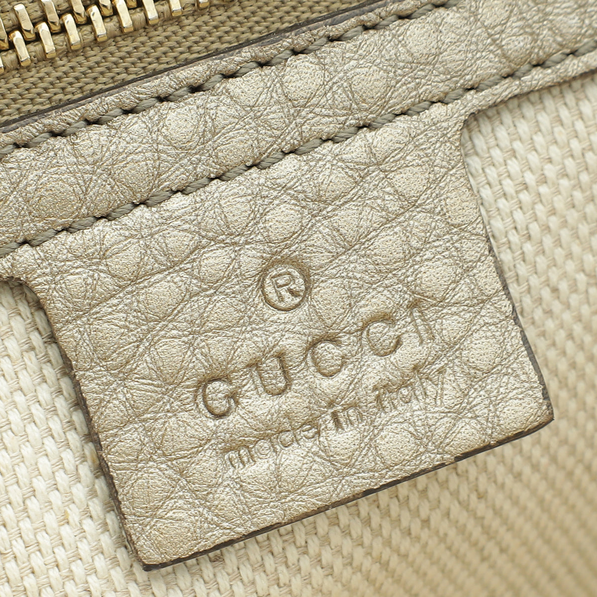 Gucci Champagne Soho Tassel Flap Clutch