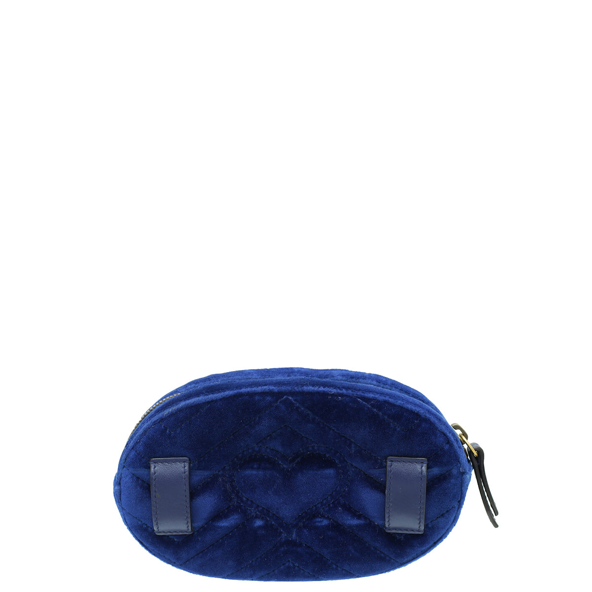 Gucci Navy Blue Velvet GG Marmont Mini Belt Bag