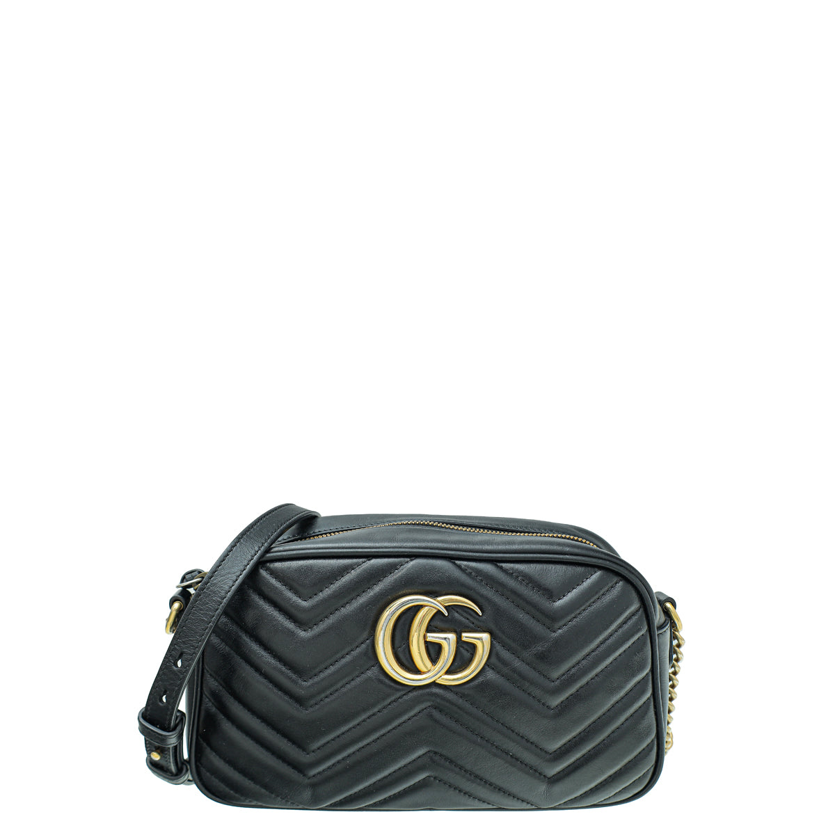 Gucci Black GG Marmont Camera Small Shoulder Bag