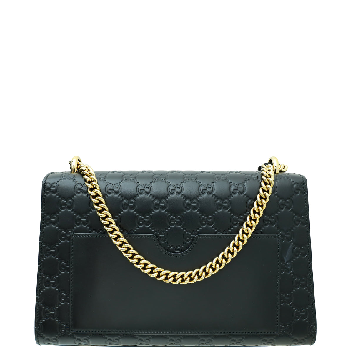 Gucci Black GG Guccissima Padlock Medium Shoulder Bag-Gucci-THE CLOSET