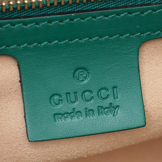 Gucci Green GG Guccissima Padlock Medium Shoulder Bag
