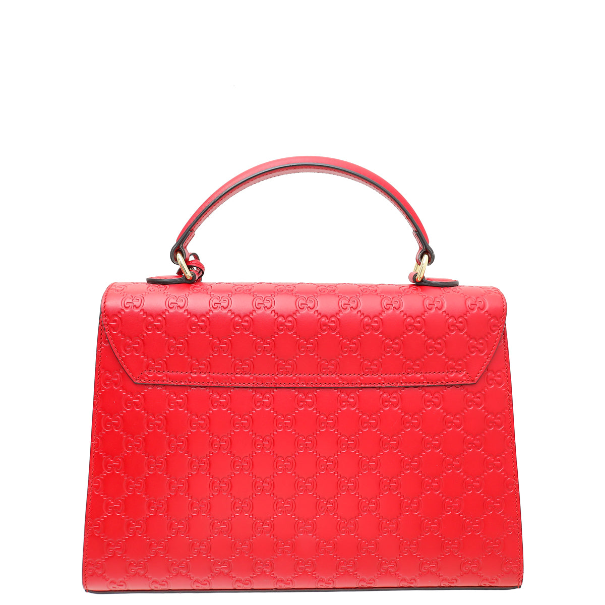 Gucci Red GG Guccissima Padlock Medium Top Handle Bag-Gucci-THE CLOSET