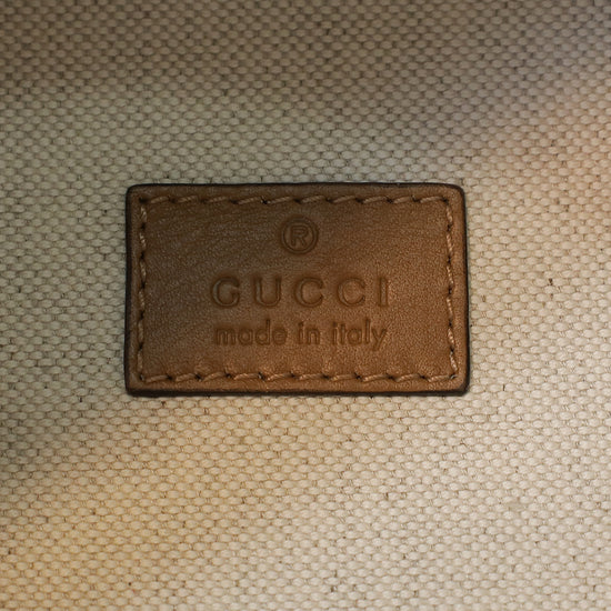 Gucci Brown Double G Bauletto Small Top Handle Bag