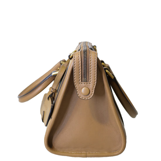 Gucci Brown Double G Bauletto Small Top Handle Bag