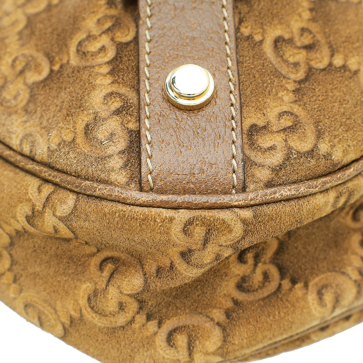 Gucci Brown Suede Guccissima Abbey D Ring Hobo Medium Bag