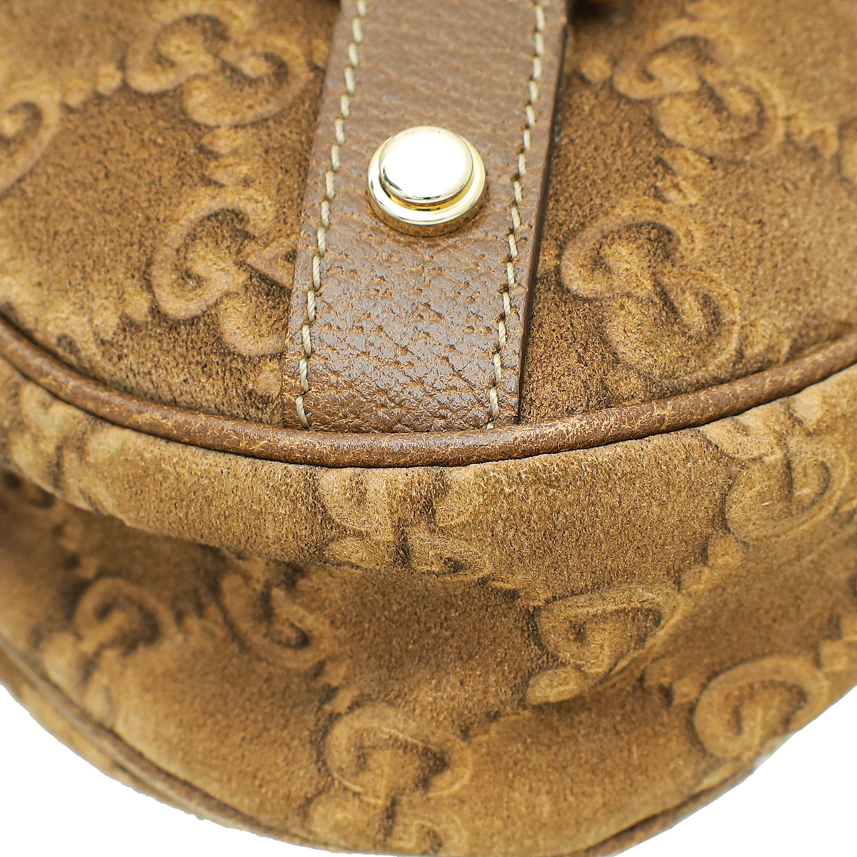 Gucci Brown Suede Guccissima Abbey D Ring Hobo Medium Bag