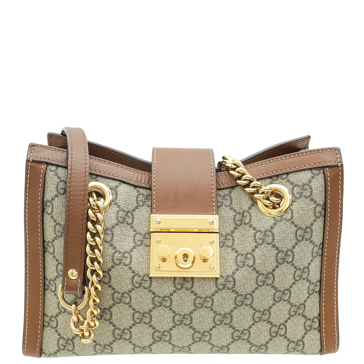 Gucci Bicolor GG Supreme Padlock Tote Small Bag-Gucci-THE CLOSET