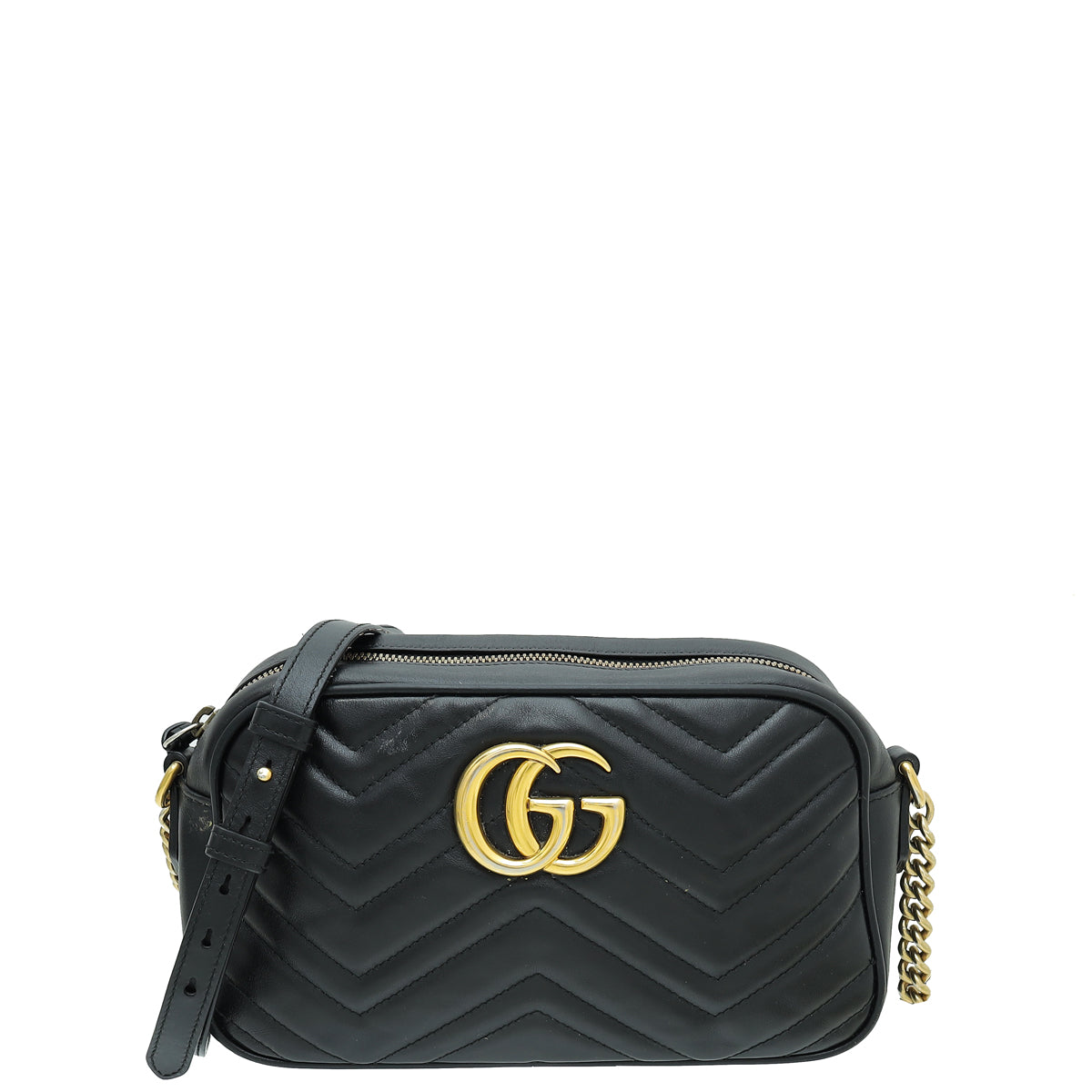 Gucci Black GG Marmont Small Camera Bag-Gucci-THE CLOSET