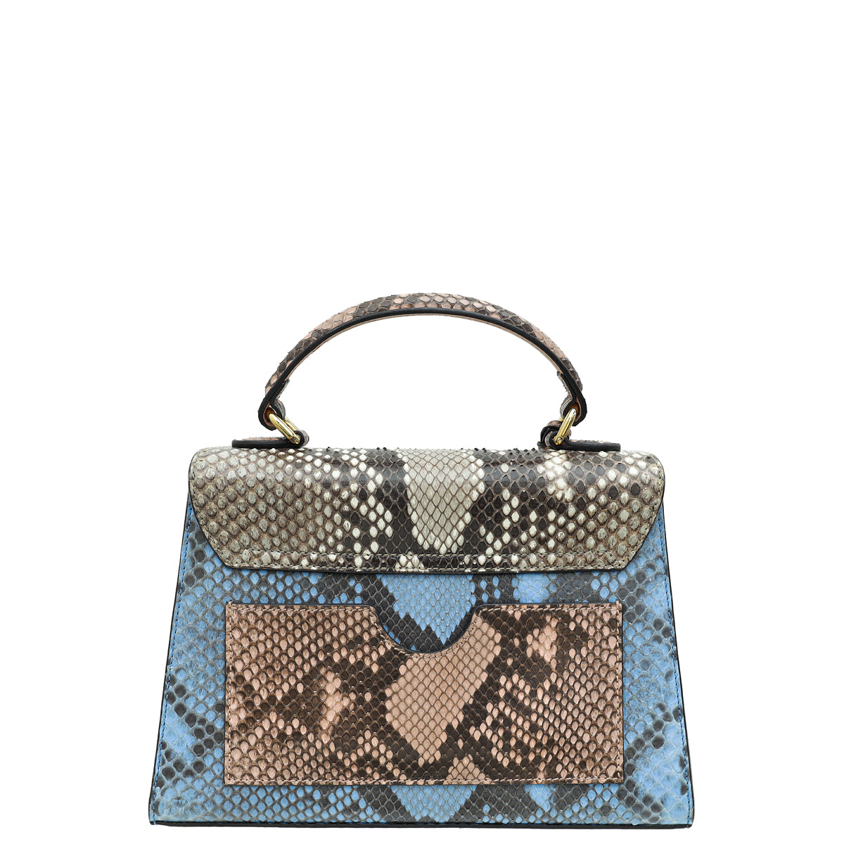 Gucci Multicolor Python Padlock Small Top Handle Bag