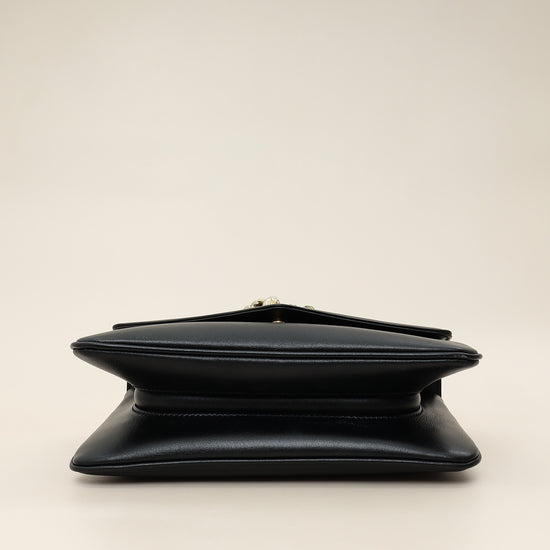 Gucci Black Rajah Medium Vitello Palmellato Lux Crystal Shoulder Bag-Gucci-THE CLOSET