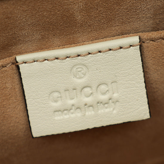 Gucci White Padlock Pearl Studs Small Shoulder Bag-Gucci-THE CLOSET