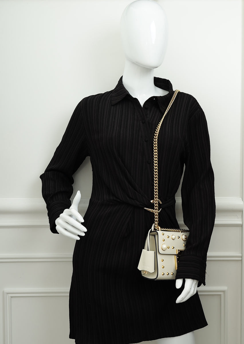 Gucci White Padlock Pearl Studs Small Shoulder Bag-Gucci-THE CLOSET