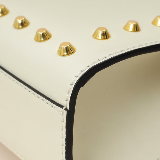 Gucci White Padlock Pearl Studs Small Shoulder Bag-Gucci-THE CLOSET