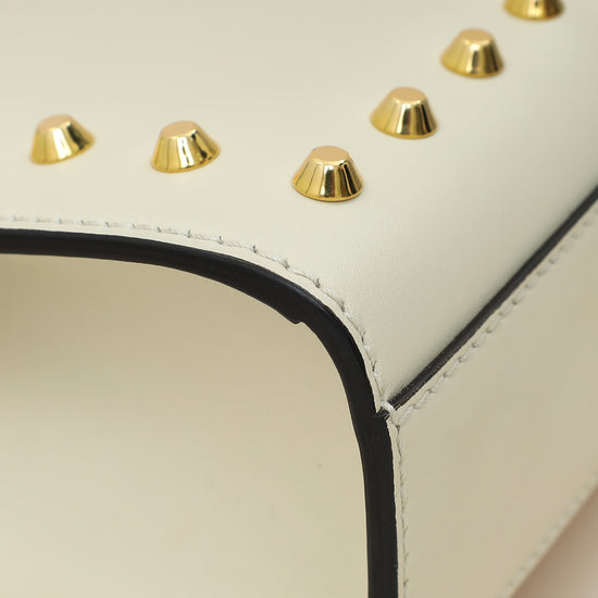 Gucci White Padlock Pearl Studs Small Shoulder Bag-Gucci-THE CLOSET