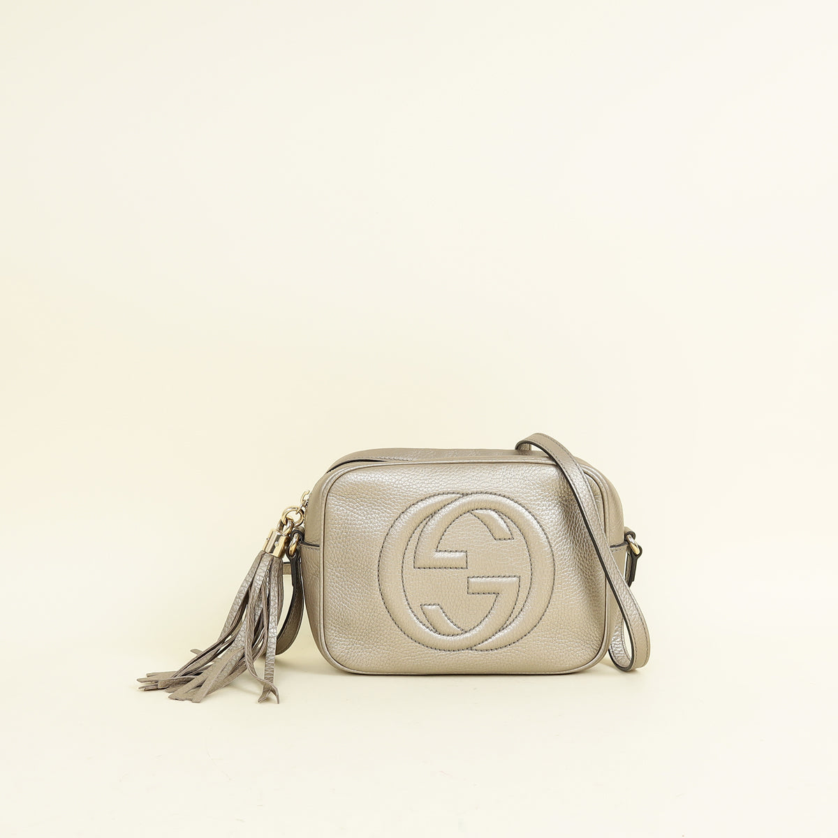Gucci Champagne Soho Tassel Camera Bag