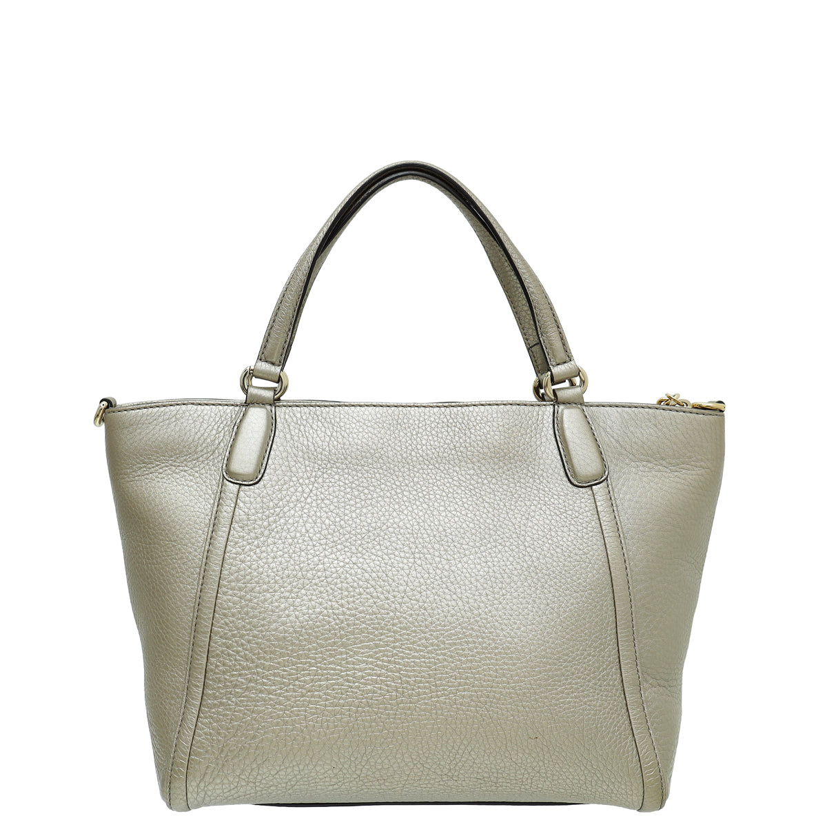 Load image into Gallery viewer, Gucci Metallic Champagne Soho Convertible Tote Small Bag
