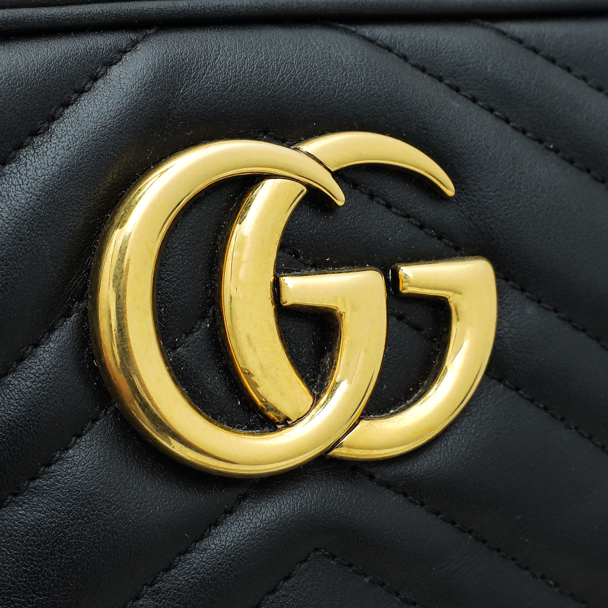 Gucci Black GG Marmont Camera Small Shoulder Bag