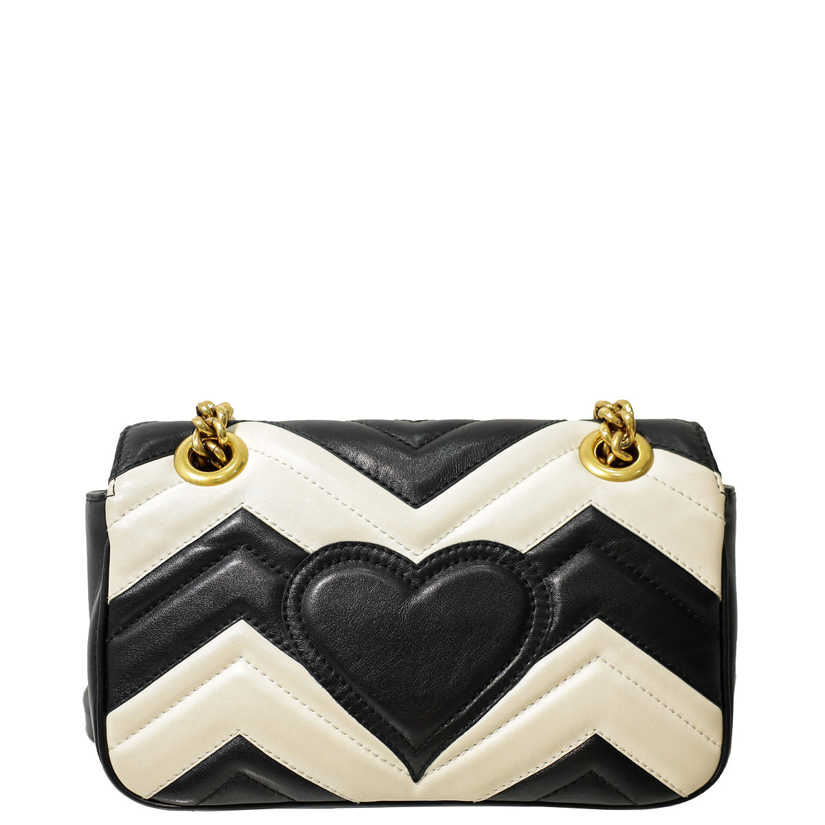 Gucci Bicolor GG Marmont Zigzag Mini Shoulder Bag-Gucci-THE CLOSET