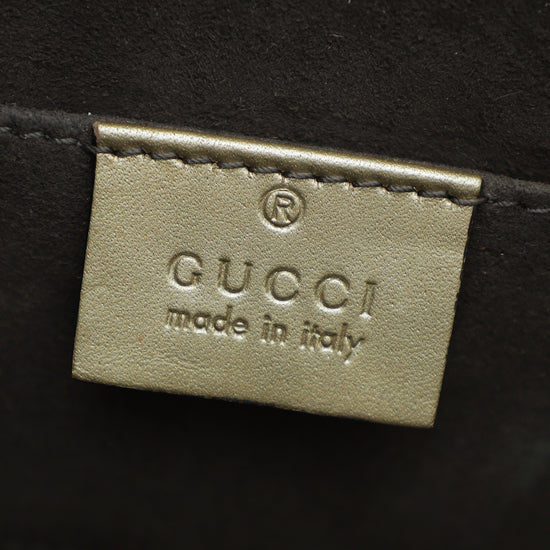 Gucci Metallic Gold Laminated Padlock Chain Small Bag