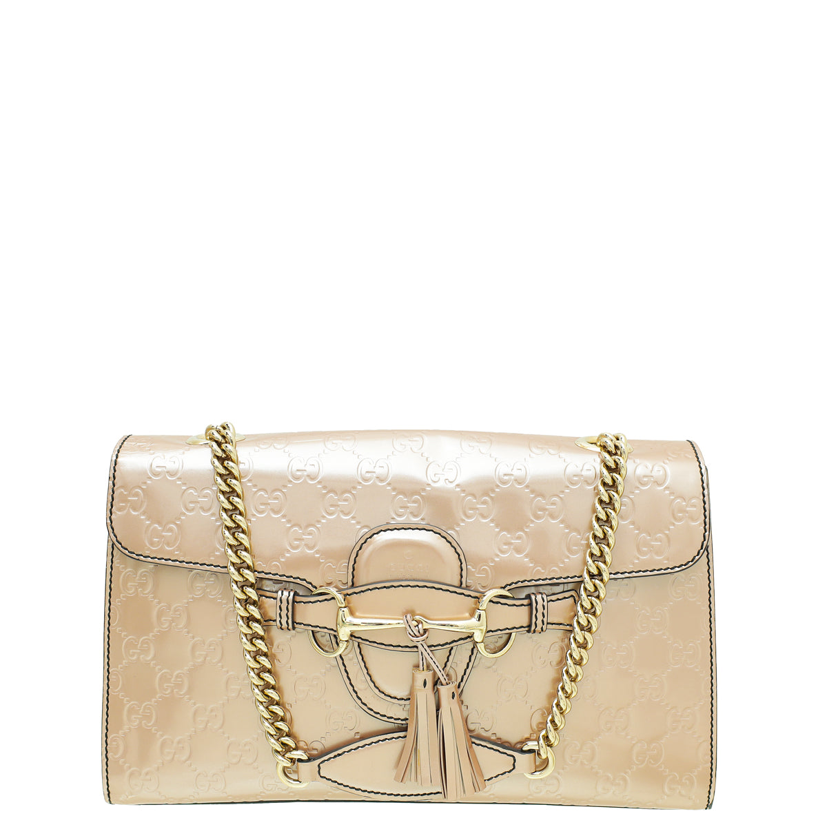Gucci Metallic Nude GG Shine Emily Medium Bag-Gucci-THE CLOSET