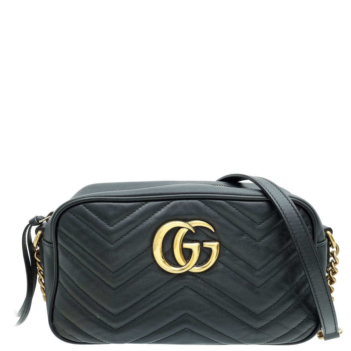 Gucci Black GG Marmont Small Camera Bag-Gucci-THE CLOSET