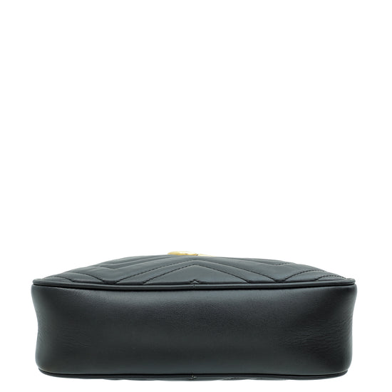 Load image into Gallery viewer, Gucci Black GG Marmont Small Camera Bag
