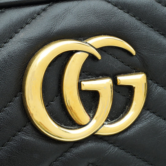 Load image into Gallery viewer, Gucci Black GG Marmont Small Camera Bag
