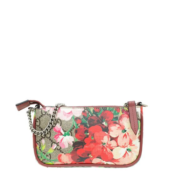 Gucci Bicolor GG Supreme Blooms Mini Chain Bag