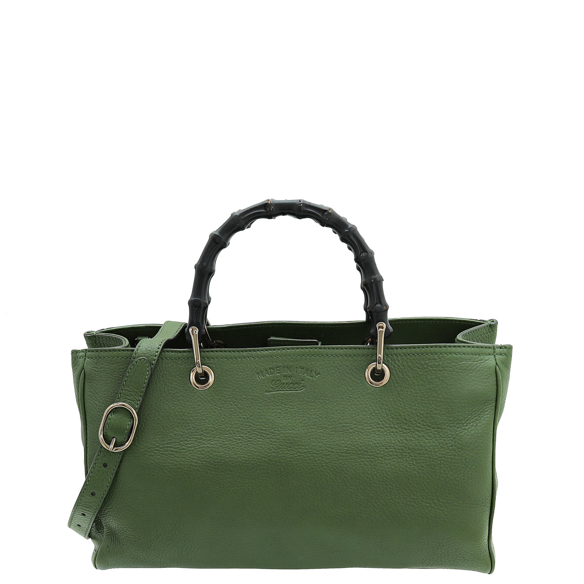 Gucci Green Bamboo Shopper Medium Bag-Gucci-THE CLOSET