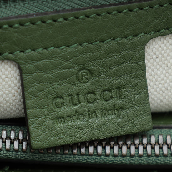 Gucci Green Bamboo Shopper Medium Bag