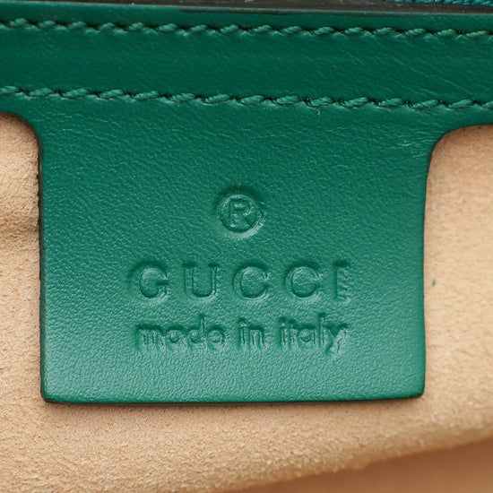 Gucci Green Guccissima Padlock Medium Bag