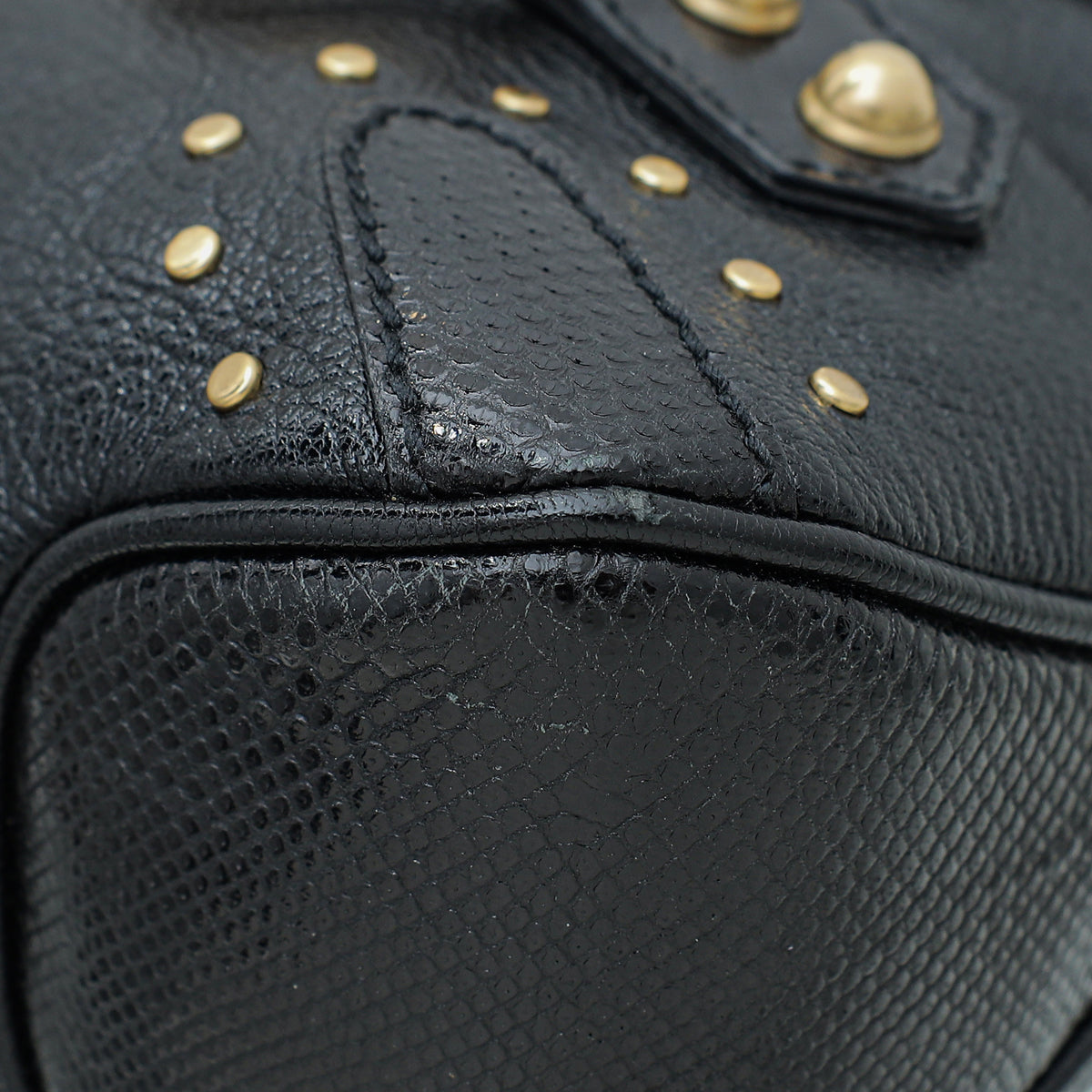 Gucci Black Studded Horsebit Chain Flap Bag