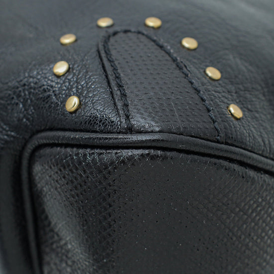 Gucci Black Studded Horsebit Chain Flap Bag