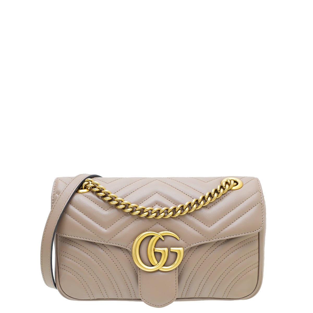Gucci Dusty Pink GG Marmont Matelasse Small Shoulder Bag-Gucci-THE CLOSET
