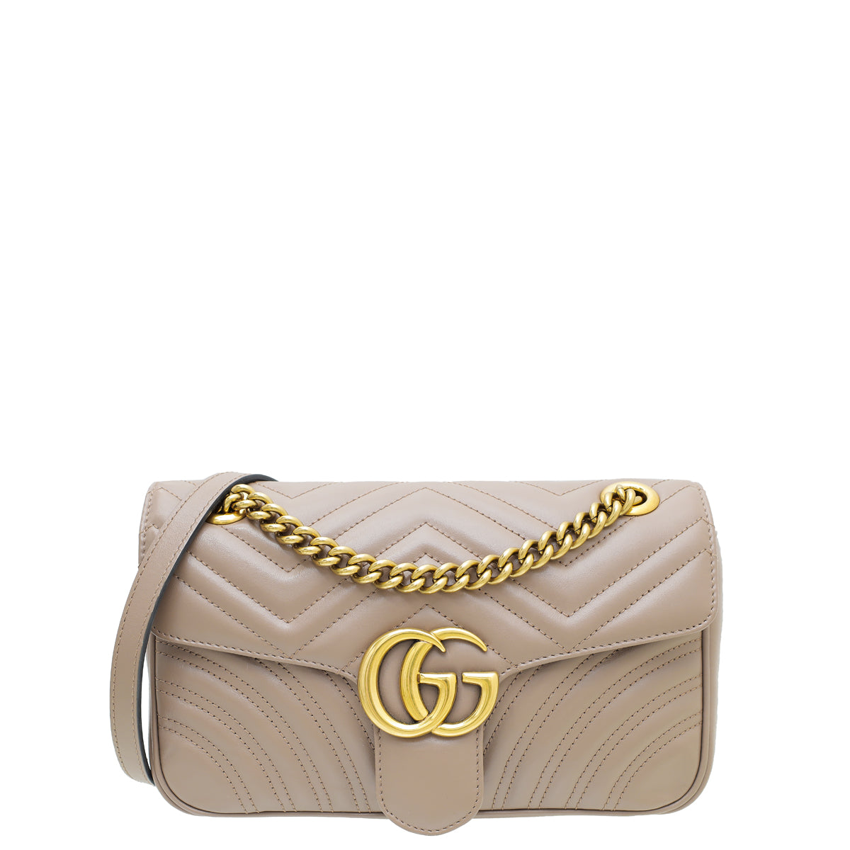 Gucci Dusty Pink GG Marmont Matelasse Small Shoulder Bag