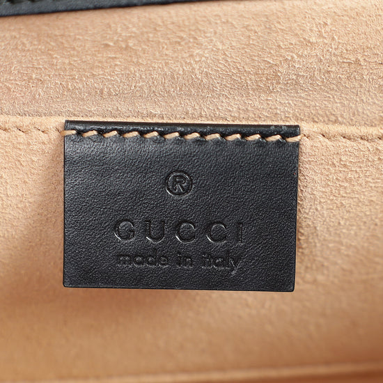 Gucci Black GG Guccissima Padlock Small Shoulder Bag