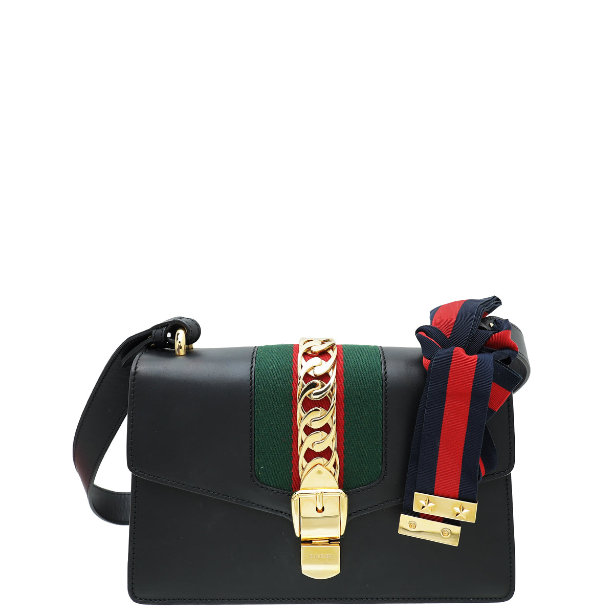 Gucci Black Sylvie Small Shoulder Bag-Gucci-THE CLOSET