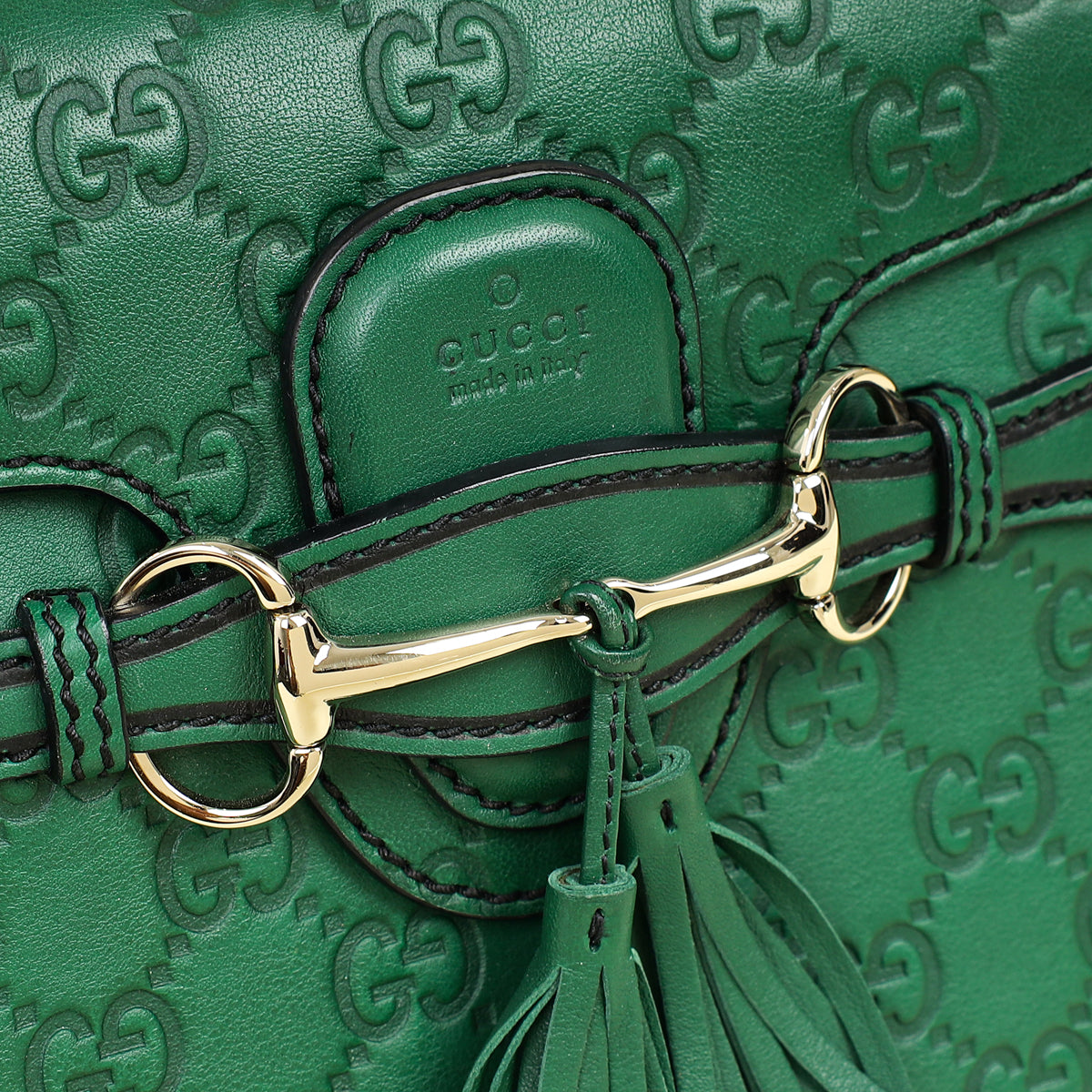 Gucci Green GG Guccissima Emily Small Shoulder Bag